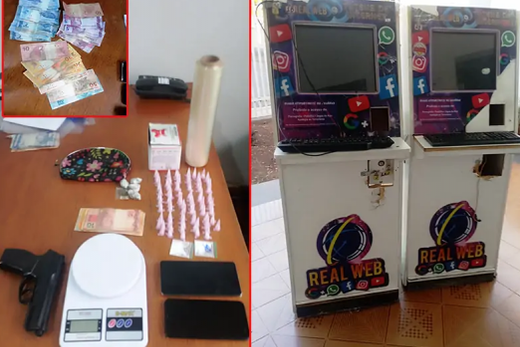 Tráfico de drogas e jogos de azar. Mãe e filho foram levados à Delegacia, ouvidos e liberados