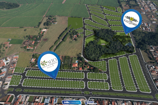 Oportunidade. O Alto das Laranjeiras é composto por 536 lotes e o Jardim Vale das Flores por 142, com área mínima de 160 m² (8x20) para cada lote