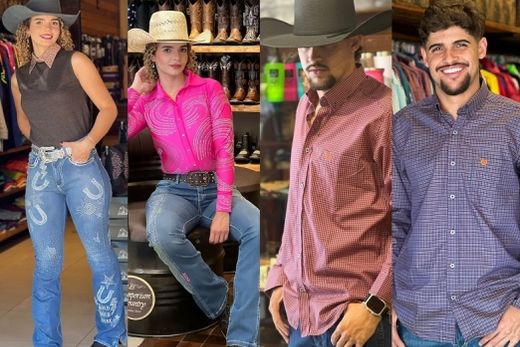 Muitas opções. Bodys, botas, calças, camisas, chapéus, cintos, fivelas e diversos outros itens são encontrados na Emporium Country