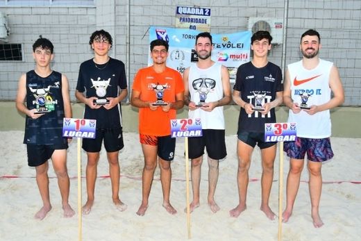 O pódio. Leonardo Pazin e Caio Silva (campeões), Leonardo Saletti e Bruno Silva (vice-campeões) e Bruno Manzini e Carlos Xavier (terceiros colocados)