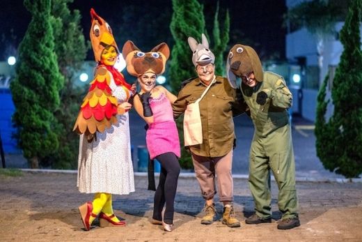 'Os Saltimbancos'. Espetáculo traz a jornada de quatro animais que, por maus-tratos, decidem fugir de seus donos e seguir o sonho de se tornarem músicos