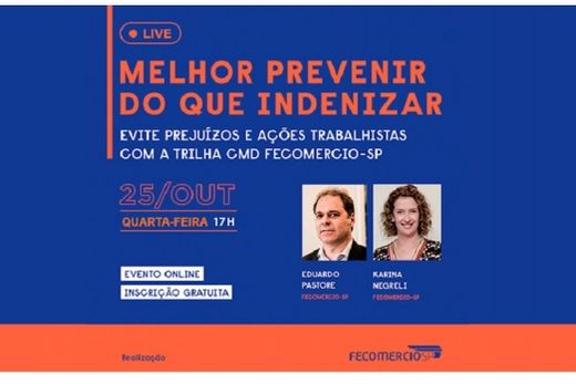 FecomercioSP discute dilemas trabalhistas em live nesta quarta