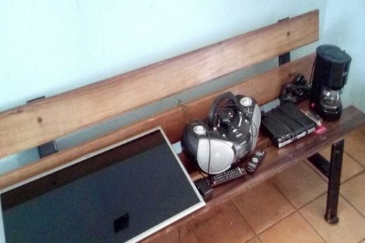 Produtos recuperados após furto em residência
