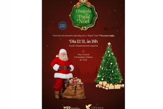 Papai Noel chega ao Shopping Jaraguá no domingo (12)