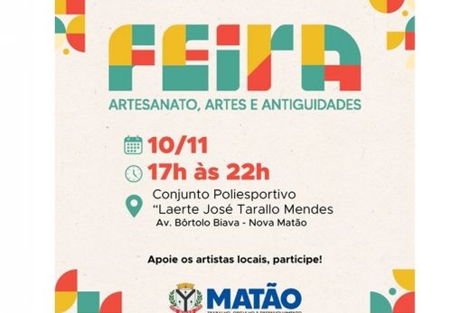 Feira de Artesanato, Artes e Antiguidades é nesta sexta