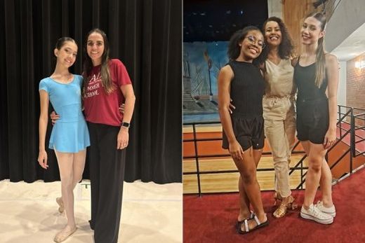 Laura Bicalho com Renata Canova e Alícia Santos, Gabrieli Rocha e Ana Luísa Bassetti