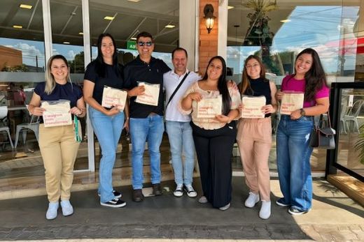 Via Solidária, na Citrosuco. Campanha do Grupo Votorantim foi abraçada por funcionários da empresa, sob o slogan 'Coragem para Transformar'