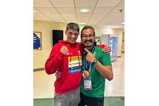 Diogo, com Samie Elias. Trabalho da equipe brasileira no Centro de Treinamento de Alto Rendimento do Jamor começou em agosto de 2021