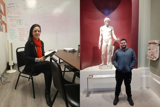 Gislaine e Endriel. Professora e aluno falam da experiência