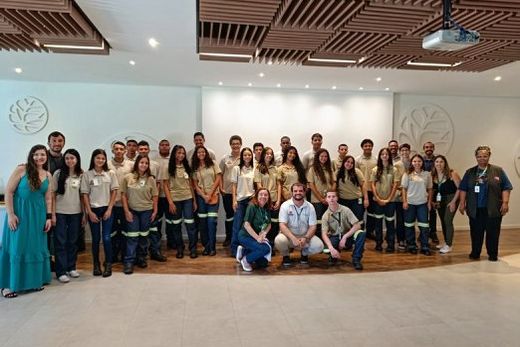 Aula Magna. Alunos da 22ª Turma do Pescar conheceram o programa no auditório da Citrosuco em Matão