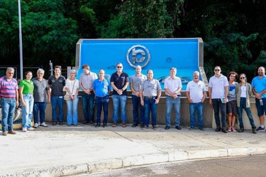 Na Estação de Tratamento de Esgoto. Visita técnica foi realizada