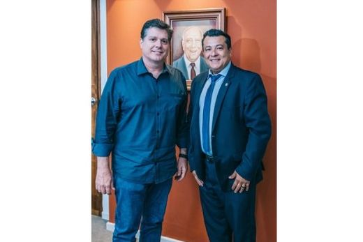 Baleia Rossi e Diego Mingorance. Deputado e vereador suplente se encontraram em Brasília (DF), no último dia 15