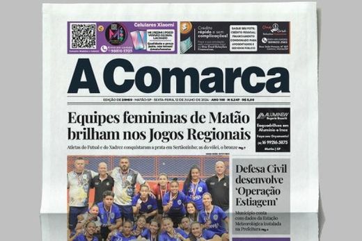 A Comarca. Entre os destaques: Equipes femininas de Matão brilham nos Jogos Regionais