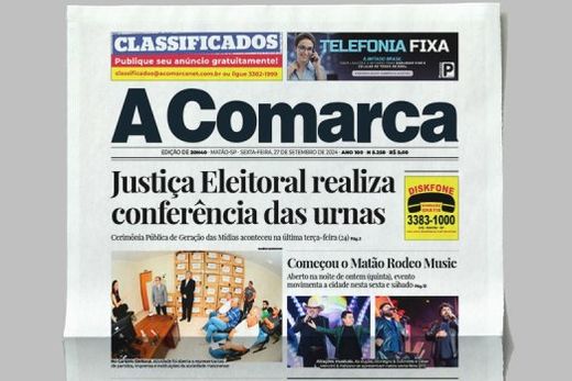 A Comarca. Entre os destaques: Justiça Eleitoral realiza conferência das urnas