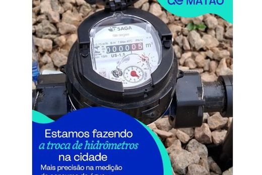 Águas de Matão promove troca de hidrômetros
