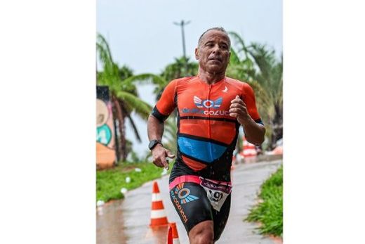 Rodrigo Dantas, em Brasília. Triatleta superou a dor na perna direita e a quebra da gancheira da bicicleta