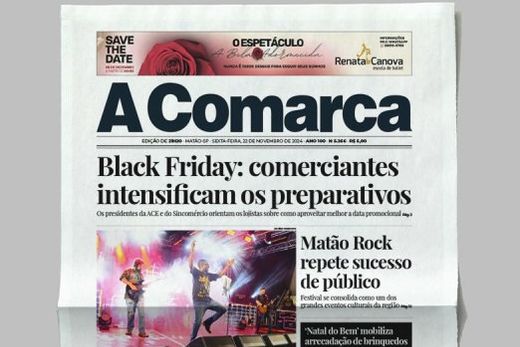 A Comarca. Entre os destaques: Black Friday: comerciantes intensificam os preparativos