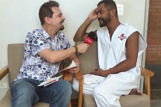Emílio Paganin com Samuel de Assis. "Criamos uma companhia de teatro porque eu estava cansado de receber 'não', de dar com a cara na porta", revelou o ator