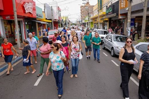 Participantes distribuíram panfletos educativos para motoristas e pedestres