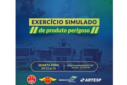 Simulado de acidente treinará equipes de socorro
