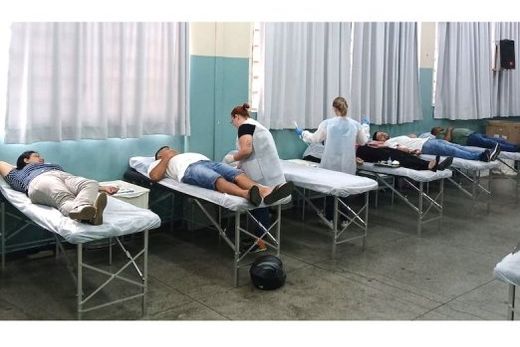 Coleta. Ação recebeu 88 doadores, o que resultou em 76 bolsas de sangue e quatro cadastros para doadores de medula óssea