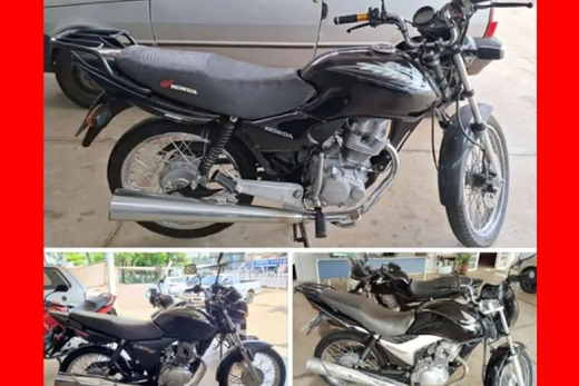Furto de motos. Uma Honda CG 125 e duas Honda CG 150 foram levadas por criminosos