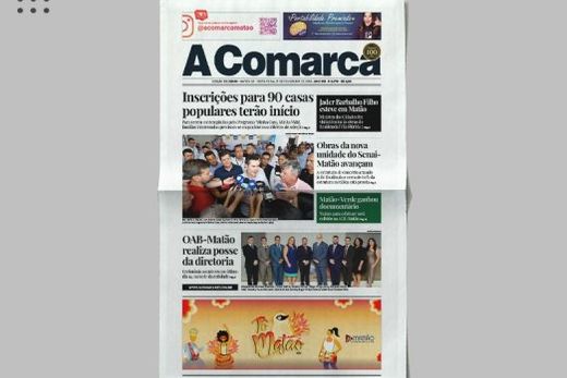 A Comarca. Entre os destaques: Inscrições para 90 casas populares terão início