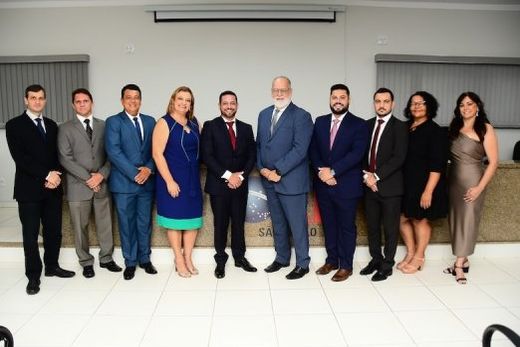 Integrantes da Mesa Diretora. Cleber Defina, Ricardo Rinhel, Diego Mingorance, Adriana Moura, Fábio Alberto, Paulo Bernardi, Geovanni dos Santos, Hugo Victuri, Márcia Sobrinho e Fabiana Pires