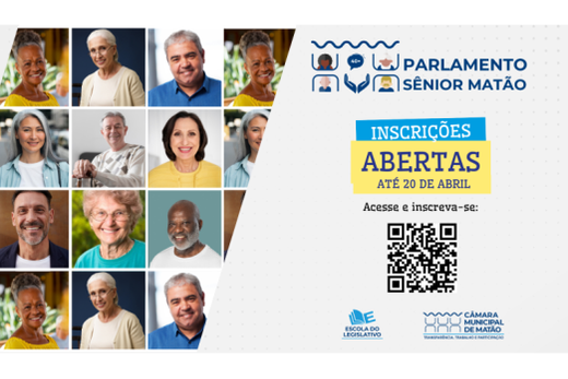 Câmara abre inscrições para o Parlamento Sênior