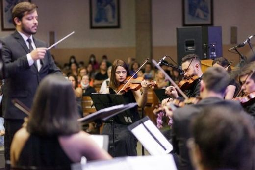 Apresentação da Orquestra Jovem. Projeto prevê exibições em praças, igrejas e teatros, priorizando a democratização do acesso à música erudita