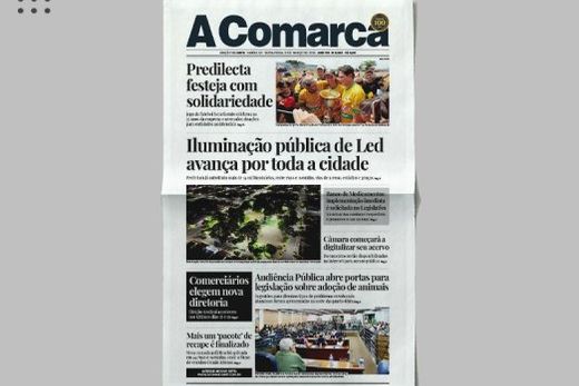 A Comarca. Entre os destaques:  Iluminação pública de Led avança por toda a cidade