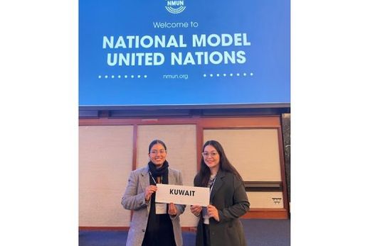 Mariana Rocha e Gabriela Molinari. Neste ano, a Diplomaciti Brasil representou o Kuwait no NMUN