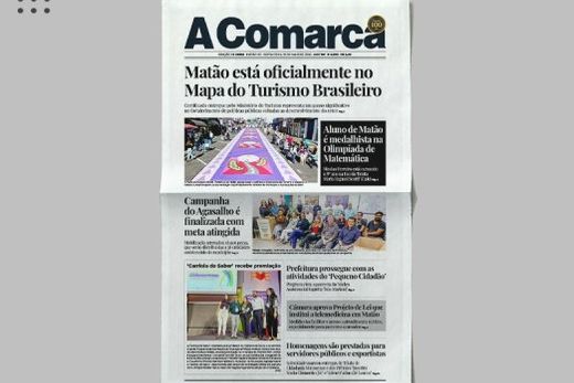 A Comarca. Entre os destaques:  Matão está oficialmente no Mapa do Turismo Brasileiro