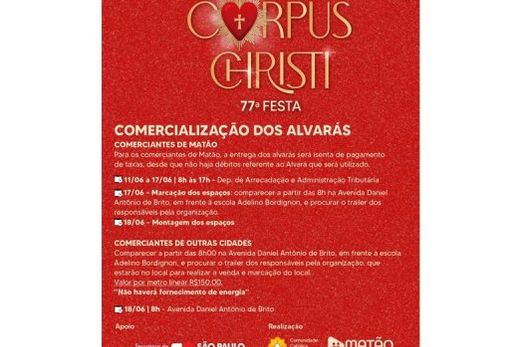 Corpus Christi: começa emissão de alvarás para ambulantes