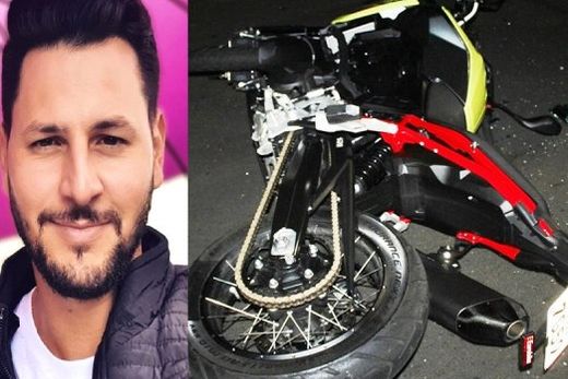 Vinicius Thome conduzia uma moto BMW modelo F-900 quando atingiu o carro e foi arremessado para debaixo do veículo