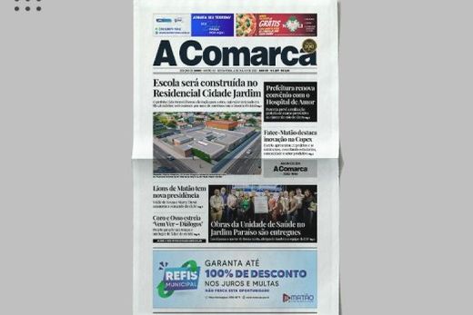 A Comarca. Entre os destaques: Escola será construída no Residencial Cidade Jardim