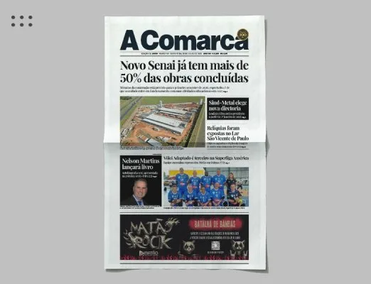 A Comarca. Entre os destaques: Novo Senai já tem mais de 50% das obras concluídas