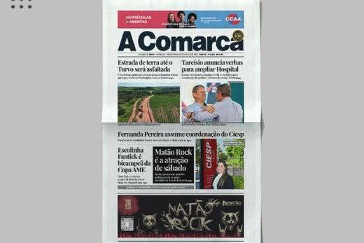 A Comarca. Entre os destaques: Estrada de Terra até o Turvo será asfaltada