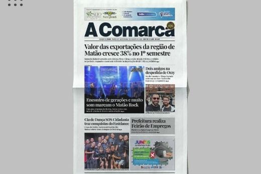 A Comarca. Entre os destaques:  Valor das exportações da região de Matão cresce 38% no 1º semestre