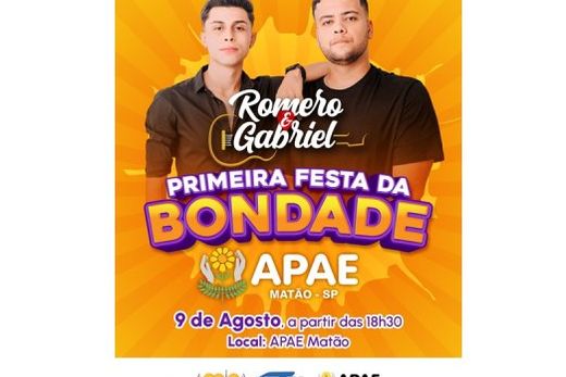 Apae promove a 1ª Festa da Bondade neste sábado