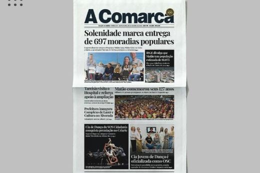 A Comarca. Entre os destaques: Solenidade marca entrega de 697 moradias populares