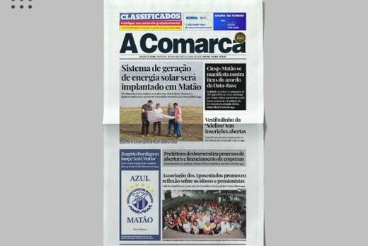 A Comarca. Entre os destaques: Sistema de geração de energia solar será implantado em Matão