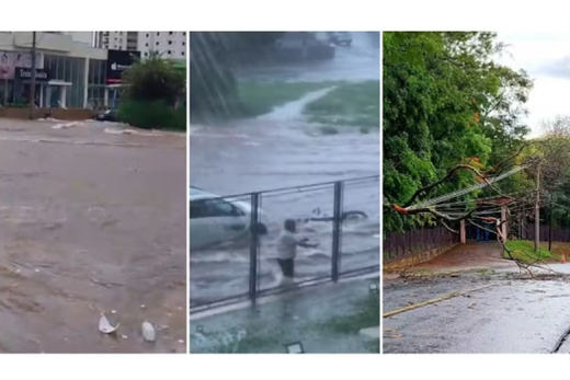 Chuva forte causou alagamentos e estragos
