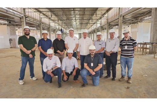 No novo Senai. Grupo conferiu de perto o avanço da obra no último dia 4