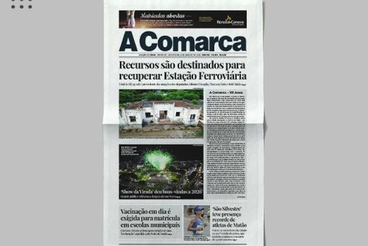 A Comarca. Entre os destaques: : Recursos são destinados para recuperar Estação Ferroviária
