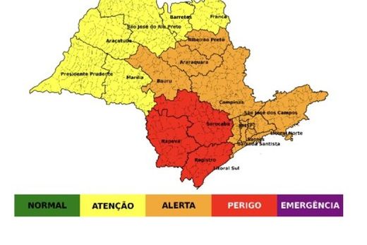 Alerta. Nas regiões de Ribeirão Preto, Bauru e Araraquara, as precipitações podem variar de moderadas a fortes na sexta-feira (30)