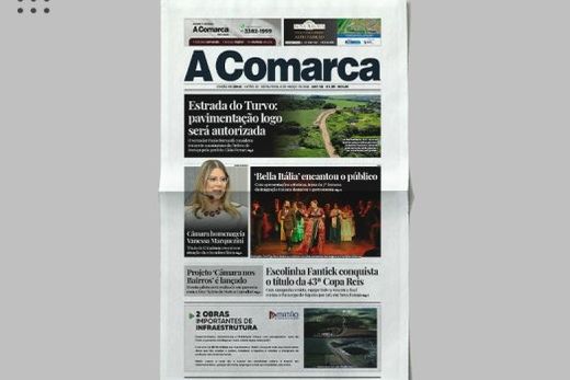 A Comarca. Entre os destaques: Estrada do Turvo: pavimentação logo será autorizada