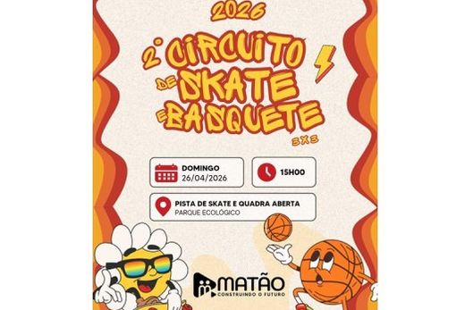 Parque Ecológico recebe 2º Circuito de Skate e Basquete