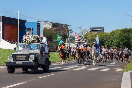 Em 2025. Trajeto da cavalgada incluiu importantes vias da cidade até a chegada na Paróquia São José