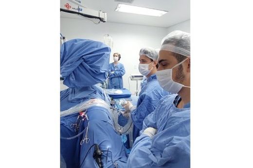 Trabalho em conjunto. Procedimento foi realizado pela equipe liderada pelo urologista Vinicius Rizzo, com participação de Aluísio Maia, Guilherme Franco e Renato Angelotti